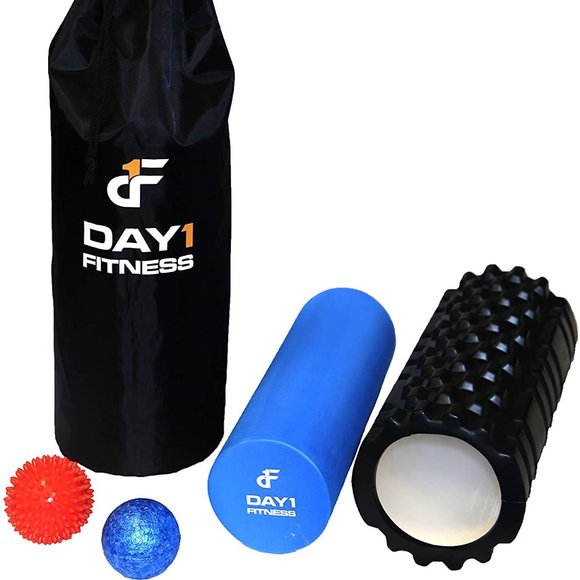 Day 1 Fitness 13" Black Massage Roller - Picture 1 of 5